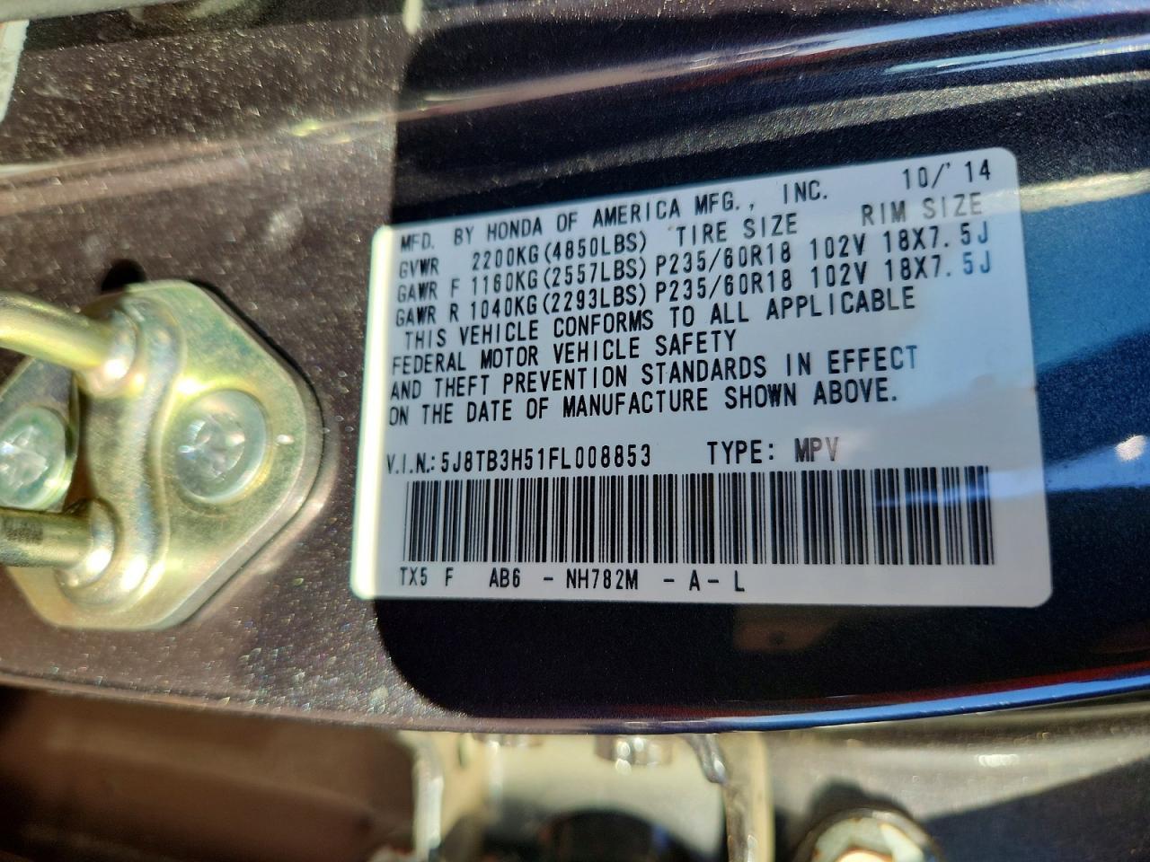 2015 ACURA RDX
