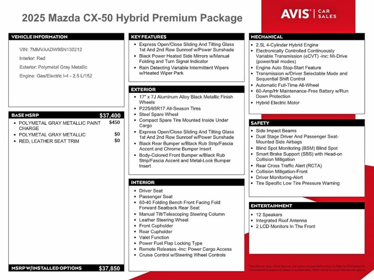2025 MAZDA CX-50