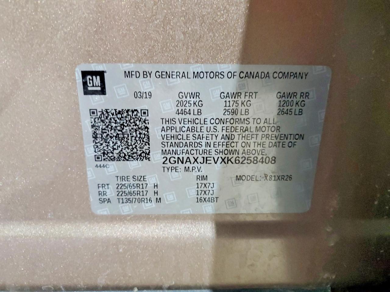 2019 CHEVROLET EQUINOX