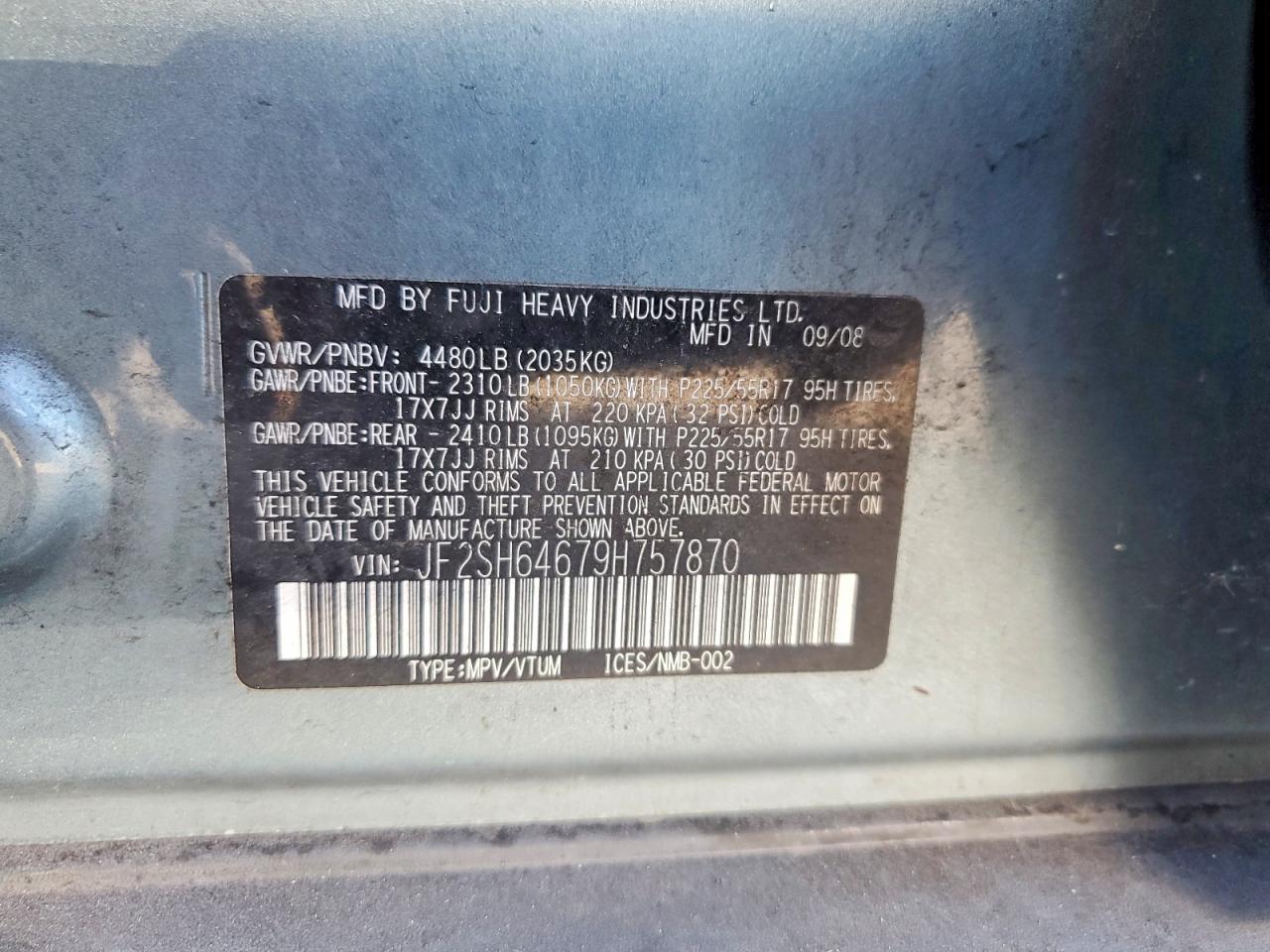 2009 SUBARU FORESTER