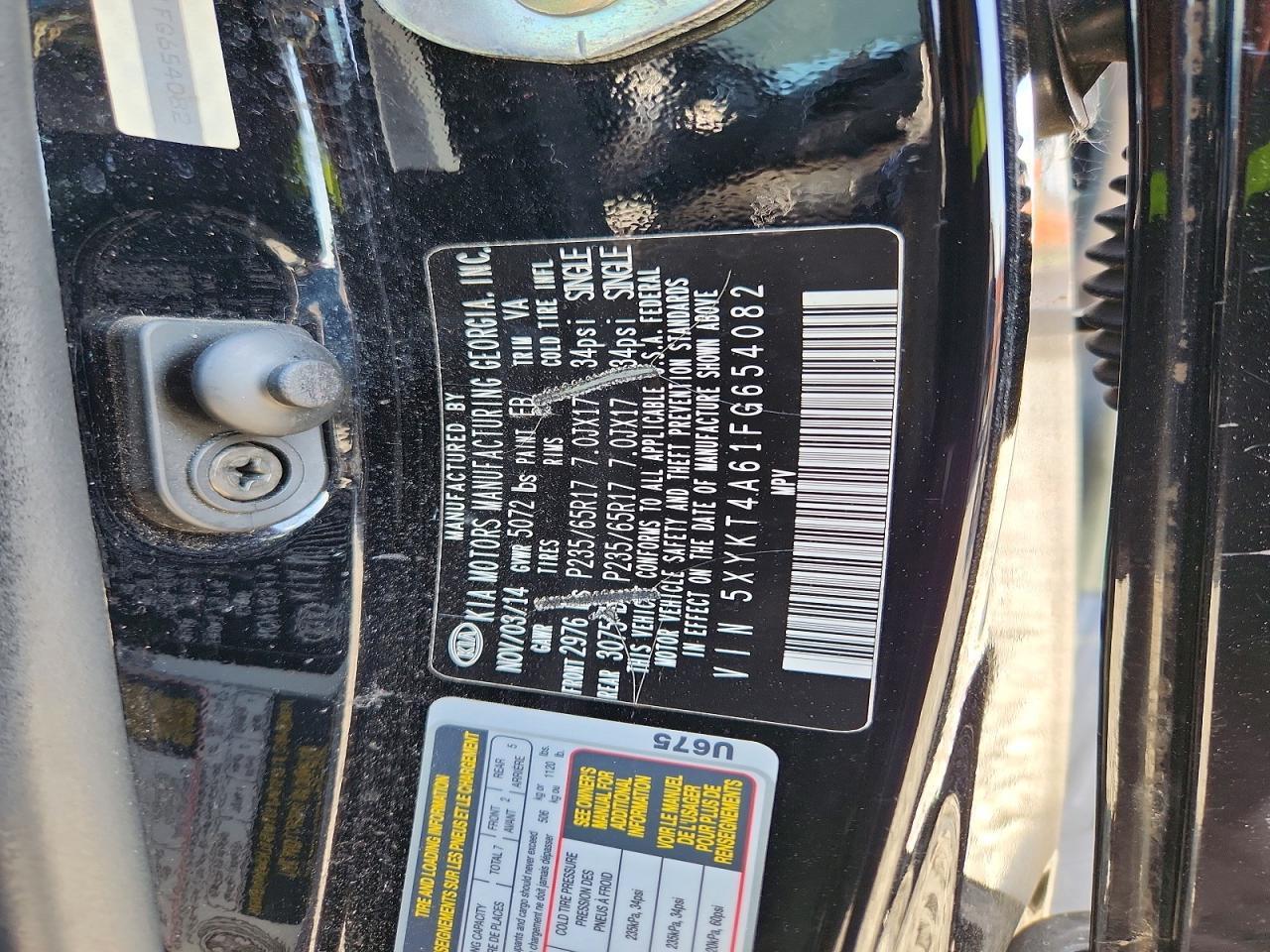 2015 KIA SORENTO