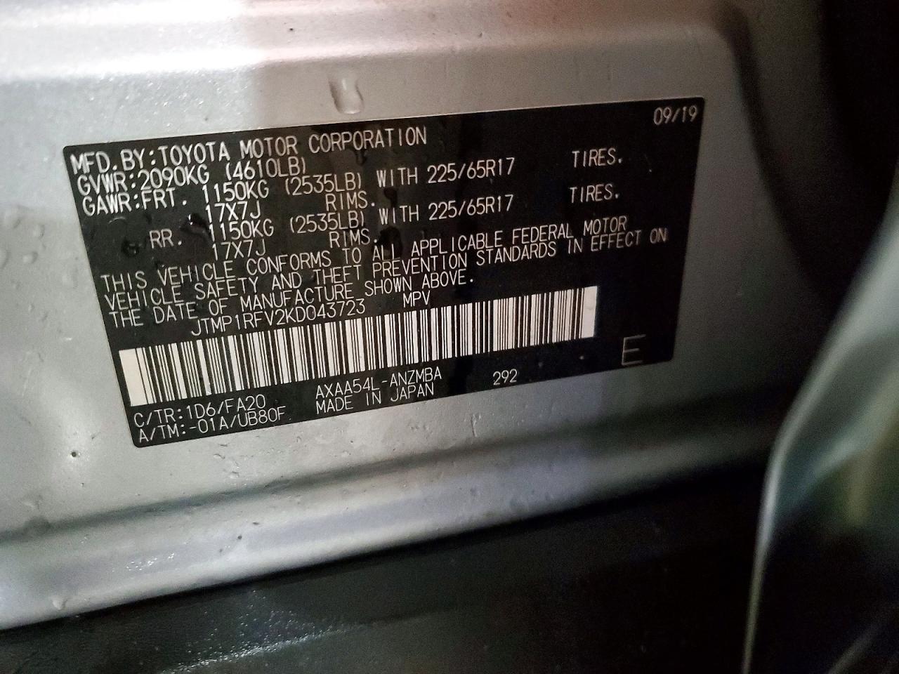 2019 TOYOTA RAV4