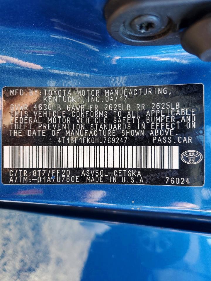 2017 TOYOTA CAMRY