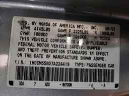 2007 HONDA ACCORD
