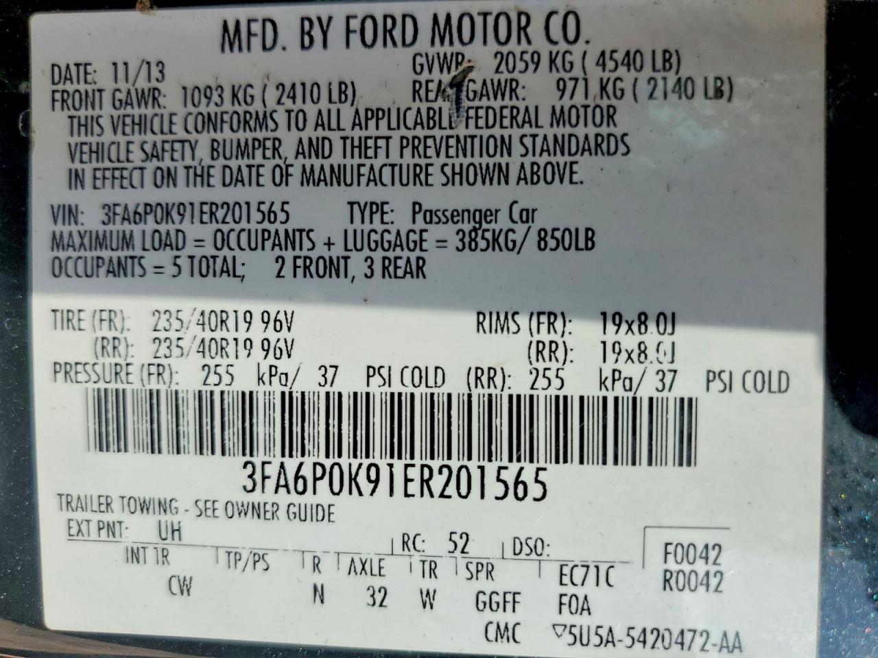 2014 FORD FUSION