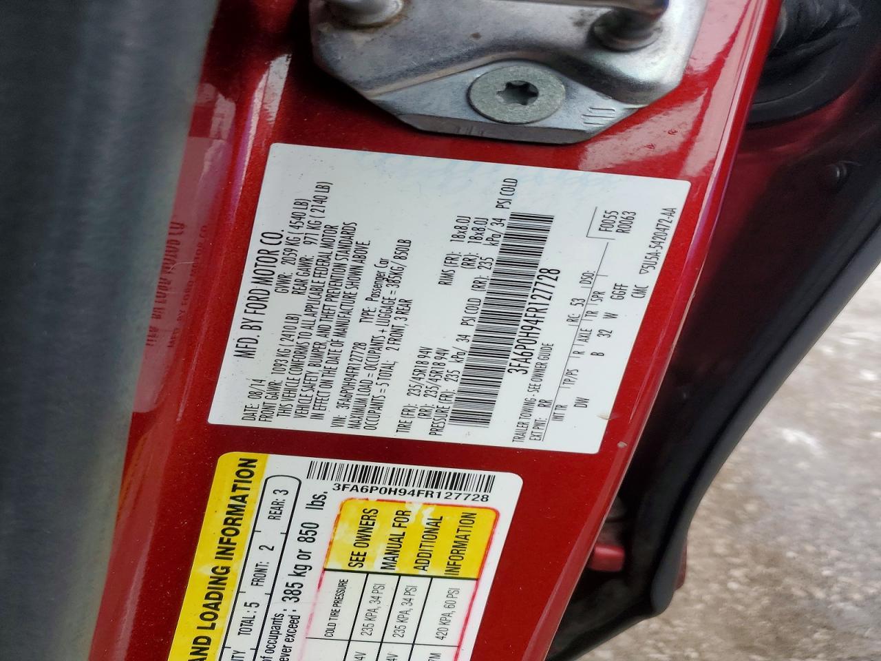 2015 FORD FUSION