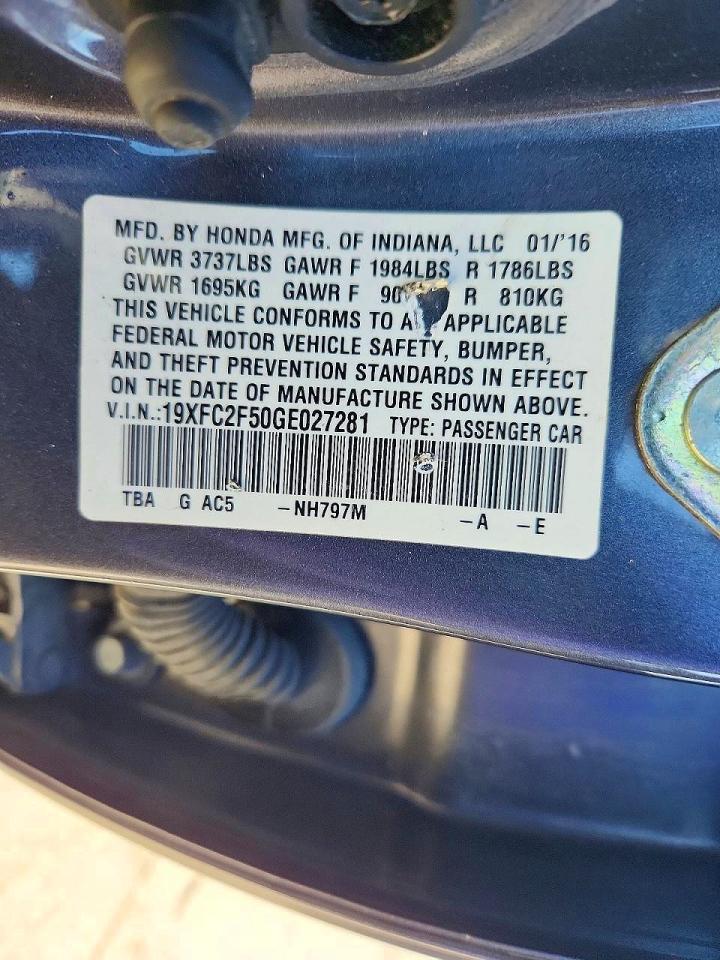 2016 HONDA CIVIC