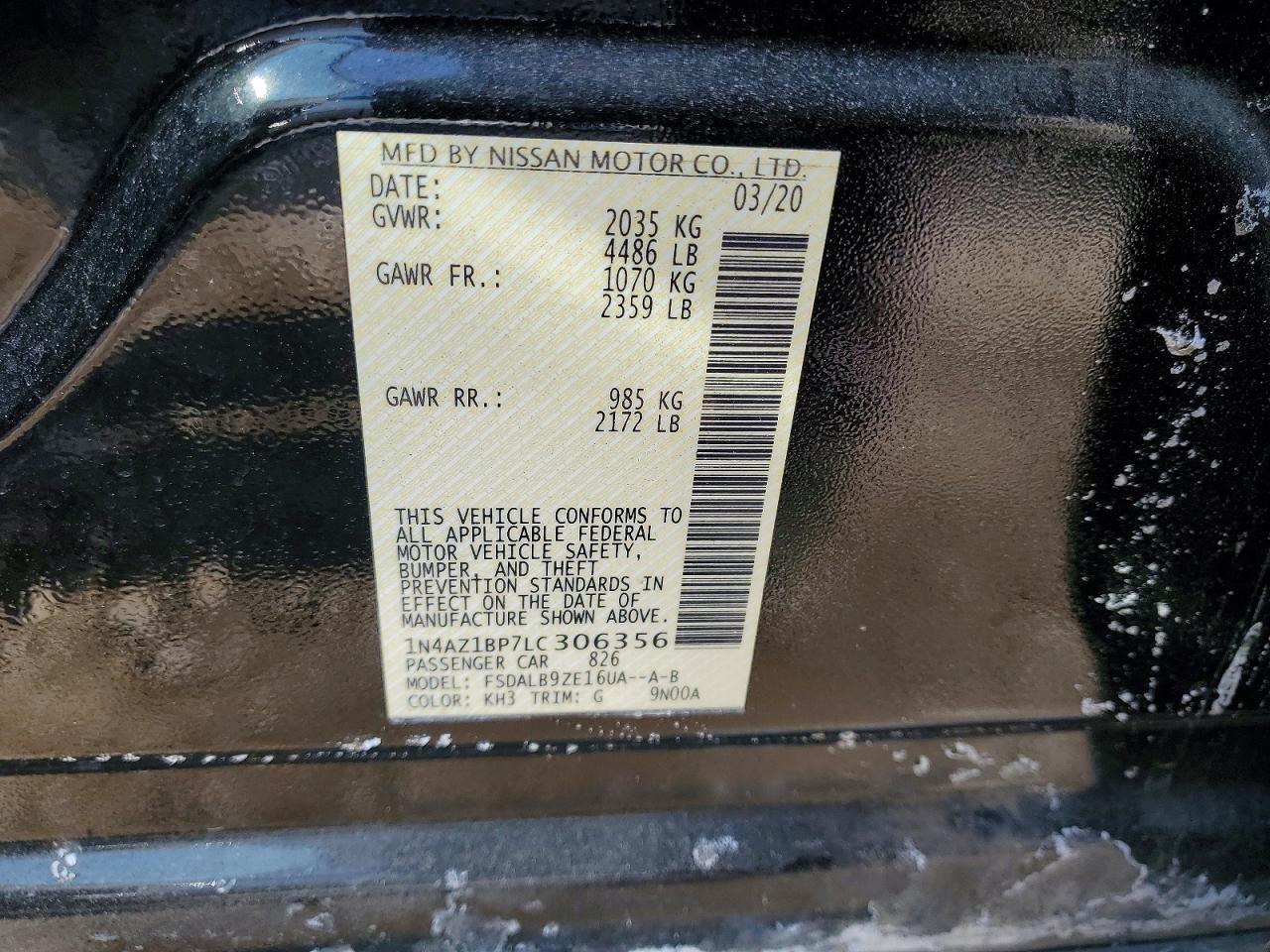 2020 NISSAN LEAF