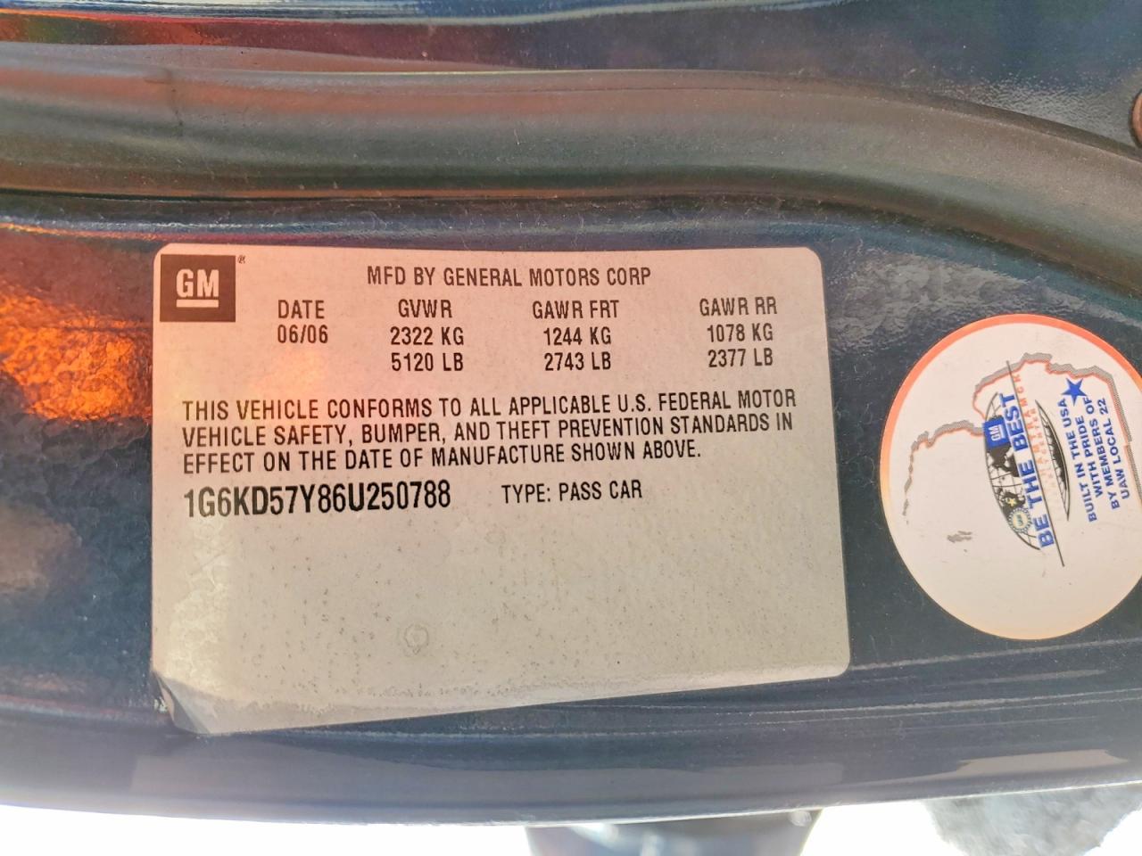 2006 CADILLAC DTS
