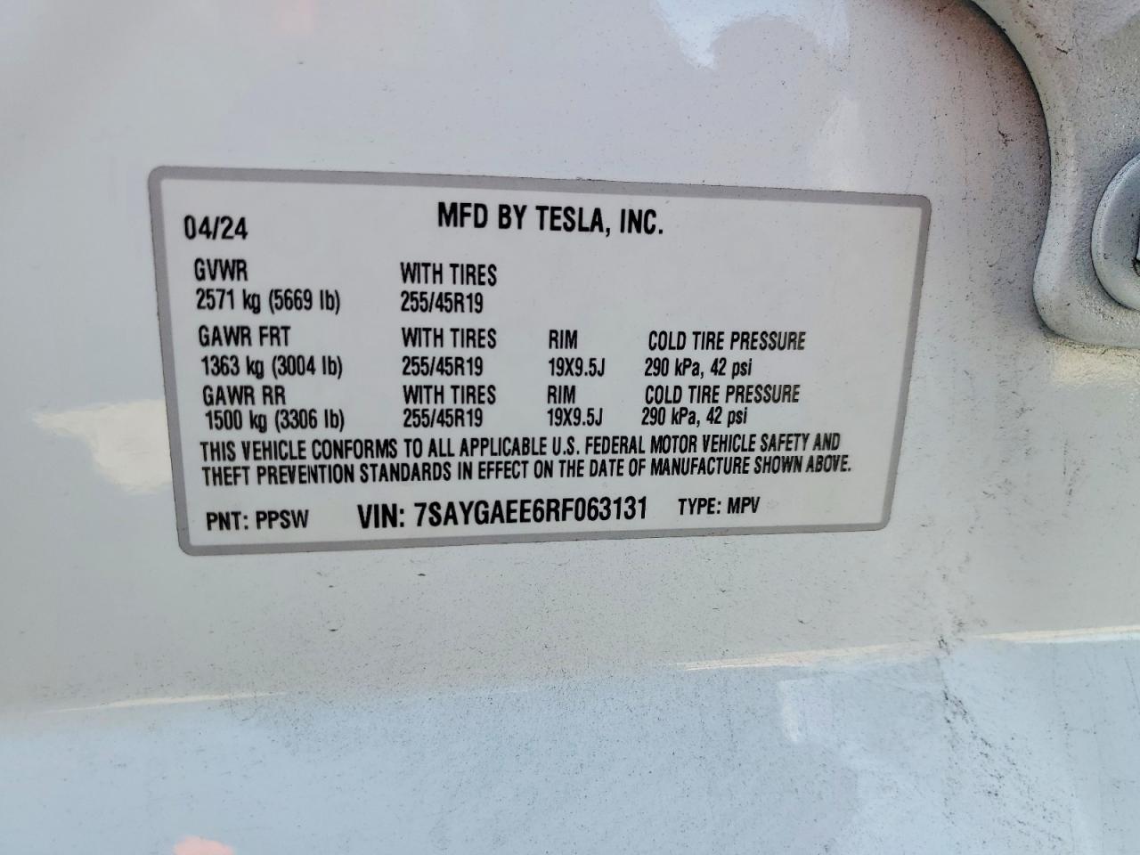 2024 TESLA MODEL Y