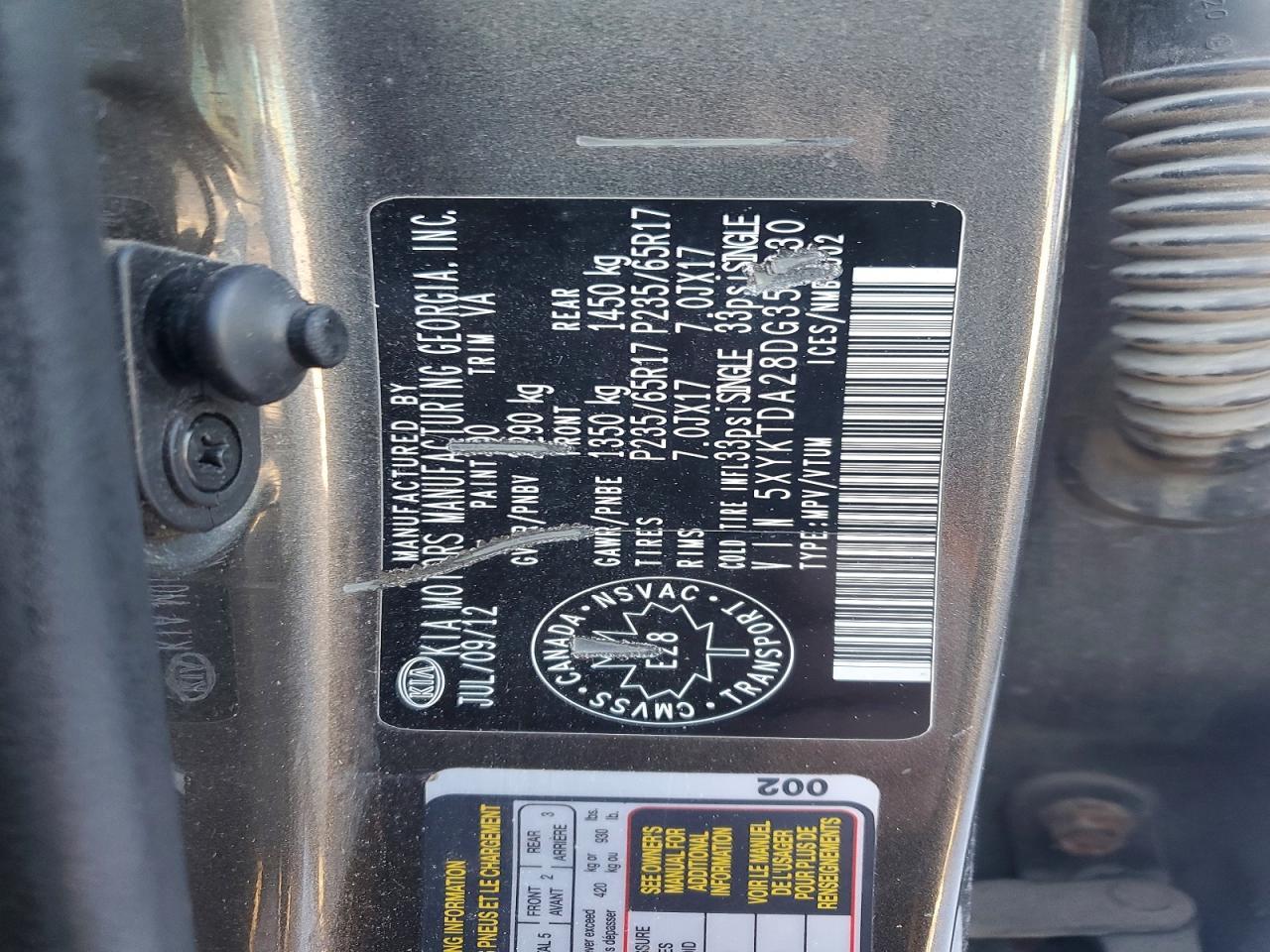 2013 KIA SORENTO