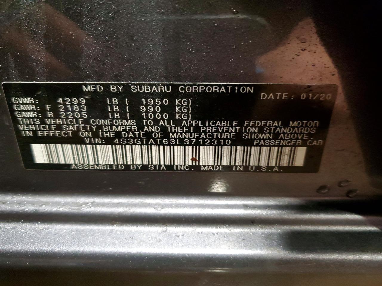 2020 SUBARU IMPREZA