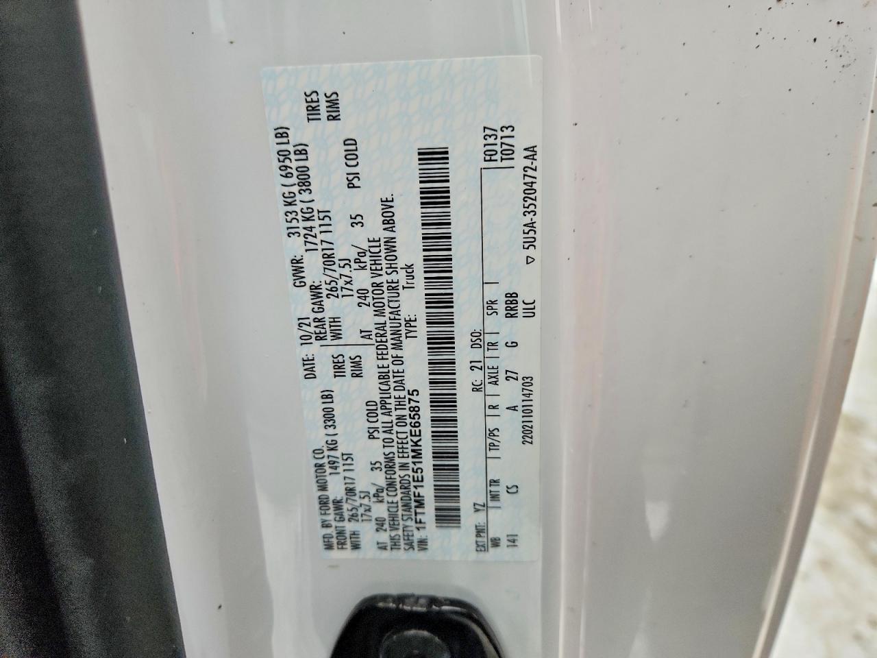 2021 FORD F-150