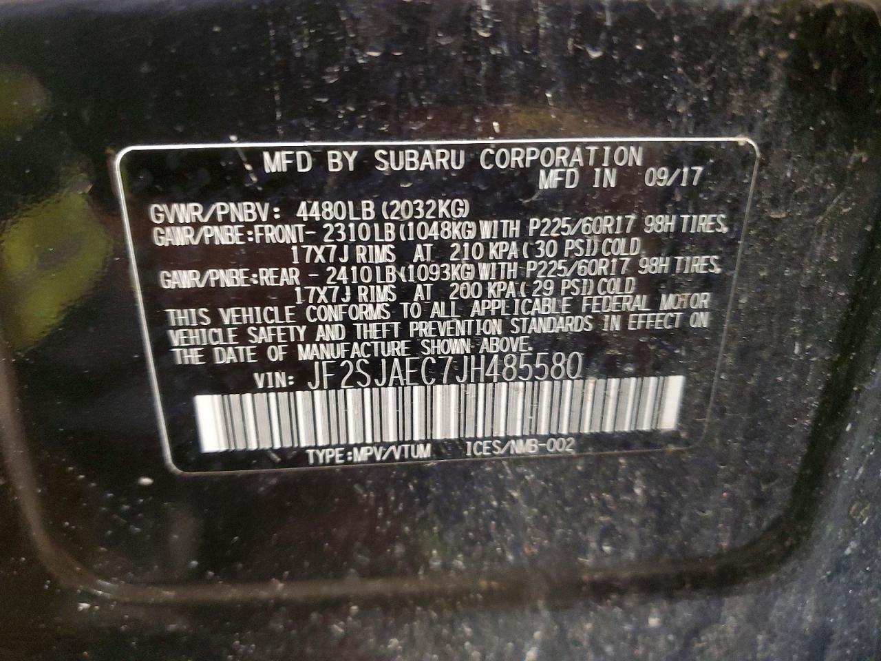 2018 SUBARU FORESTER