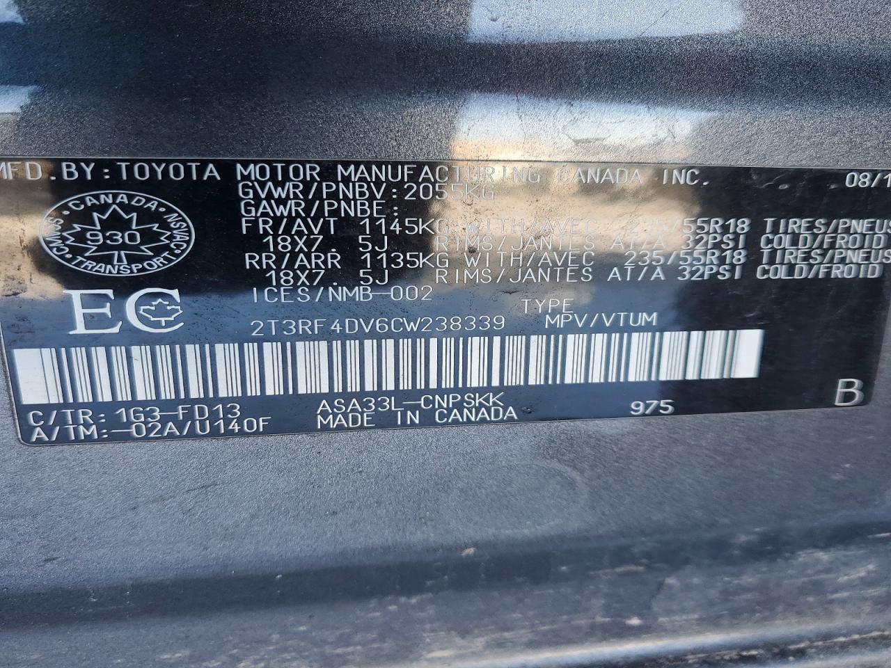 2012 TOYOTA RAV4