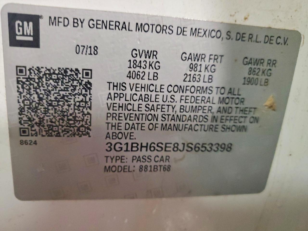 2018 CHEVROLET CRUZE