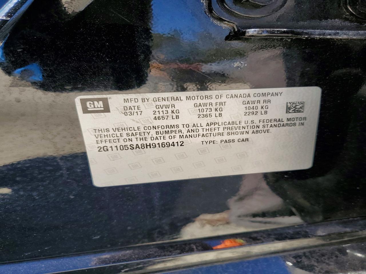 2017 CHEVROLET IMPALA