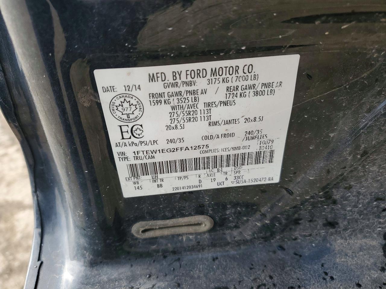 2015 FORD F-150