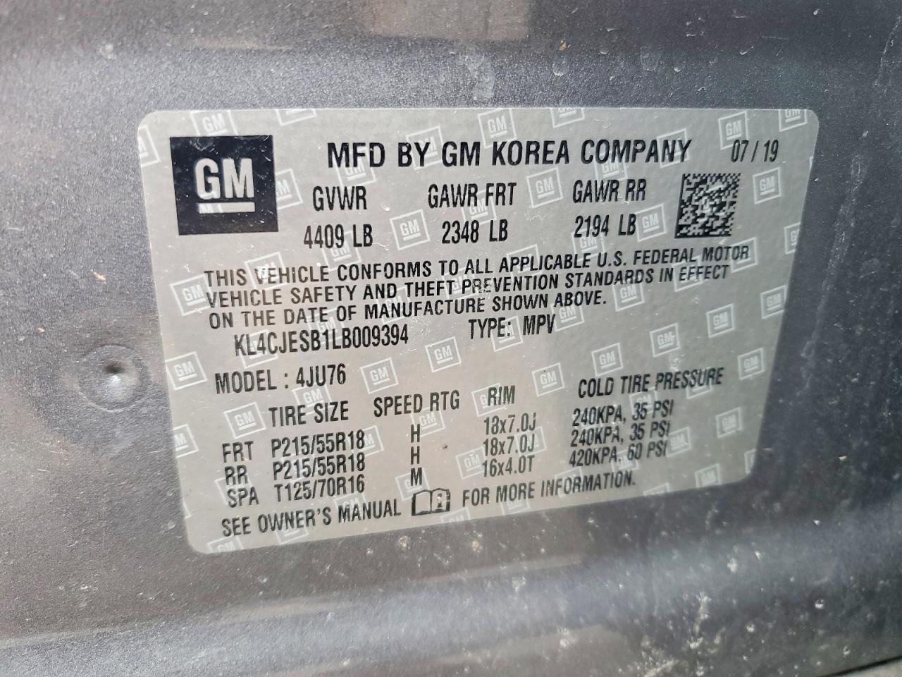 2020 BUICK ENCORE