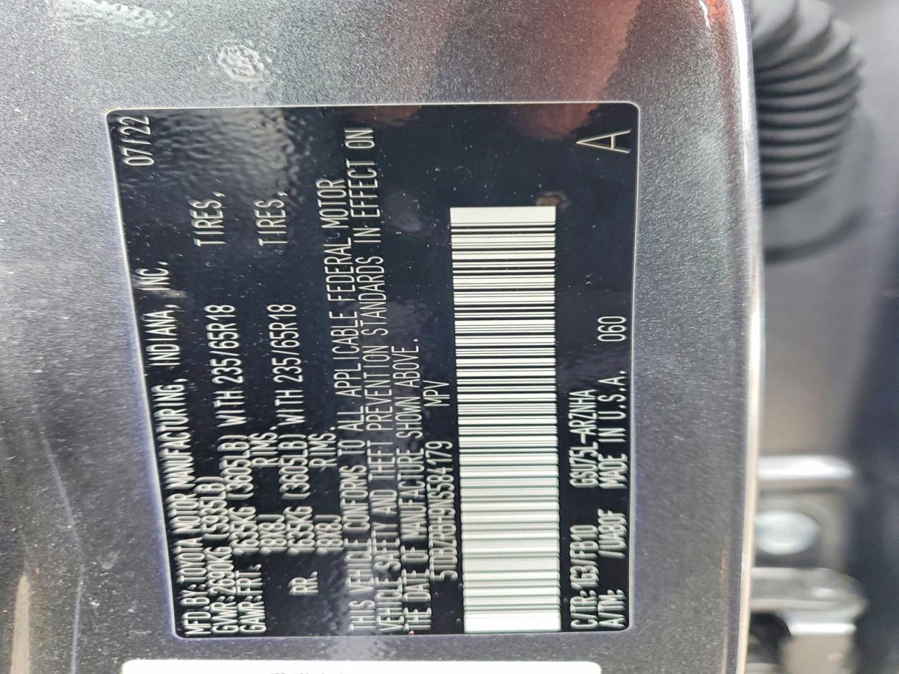 2022 TOYOTA HIGHLANDER