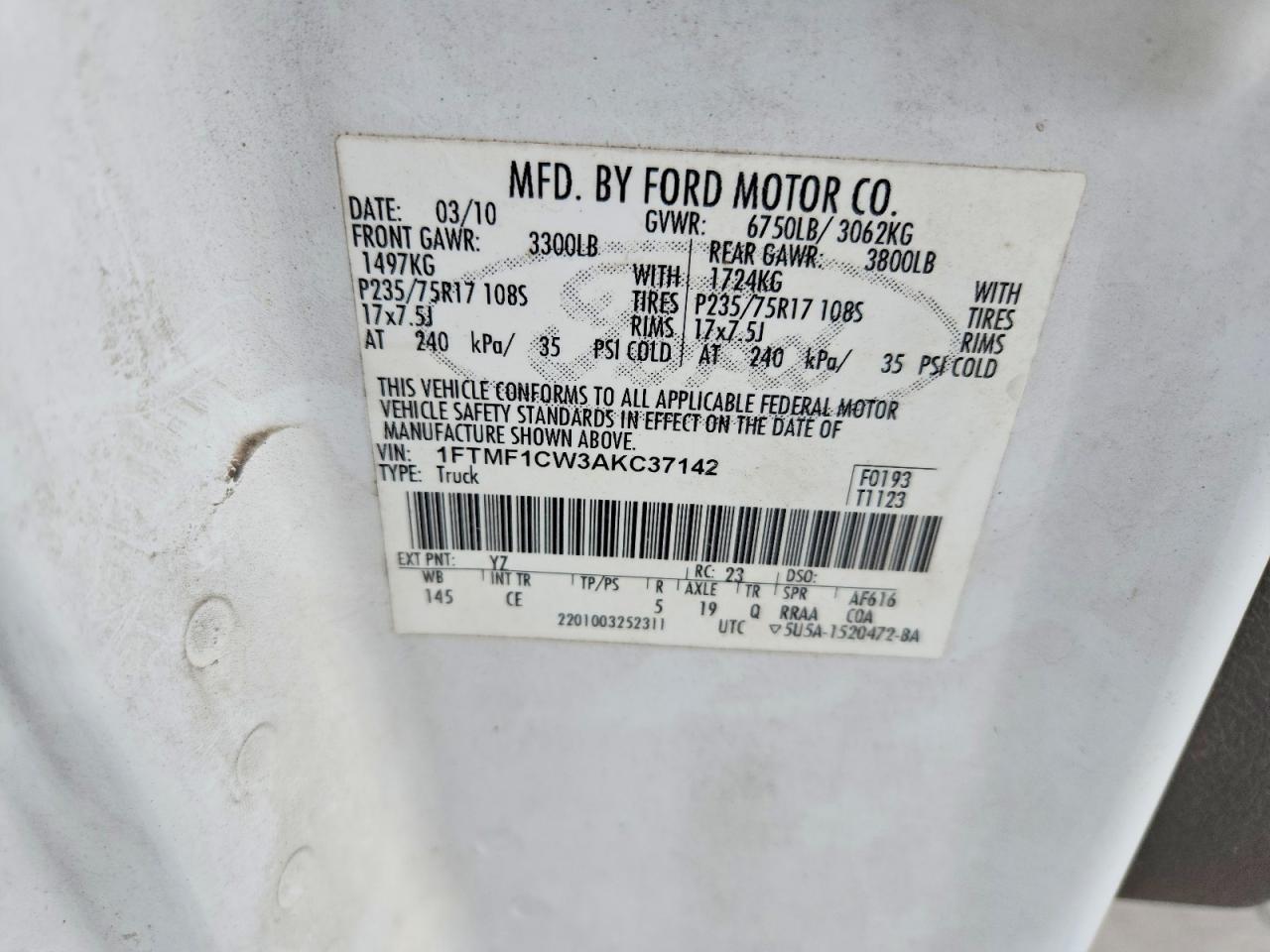 2010 FORD F-150