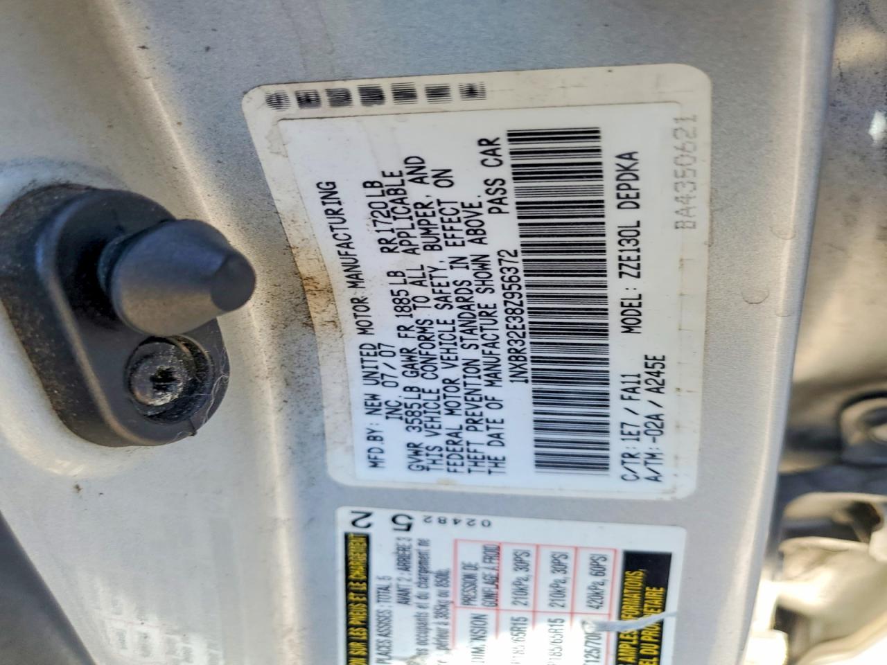 2008 TOYOTA COROLLA