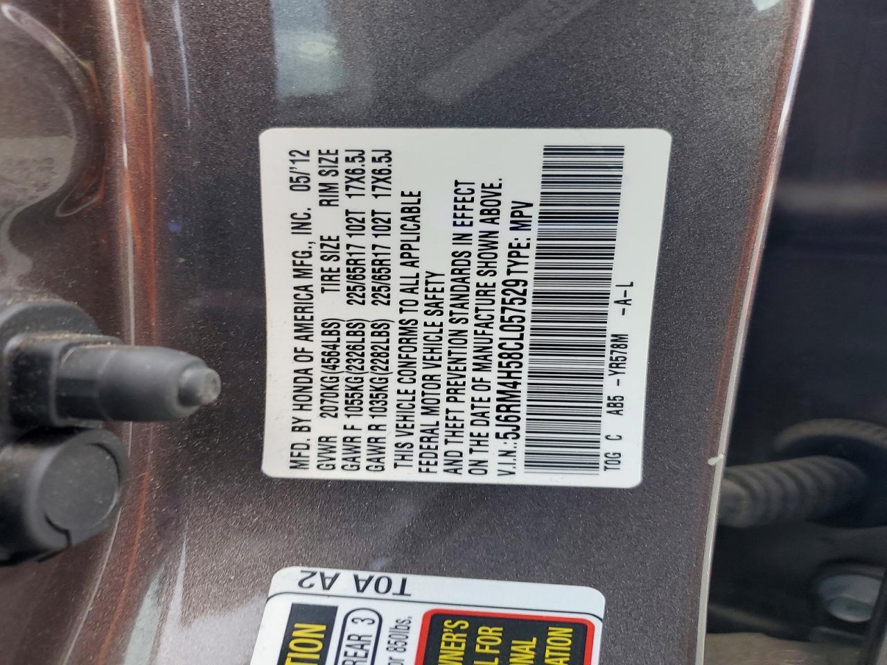 2012 HONDA CR-V