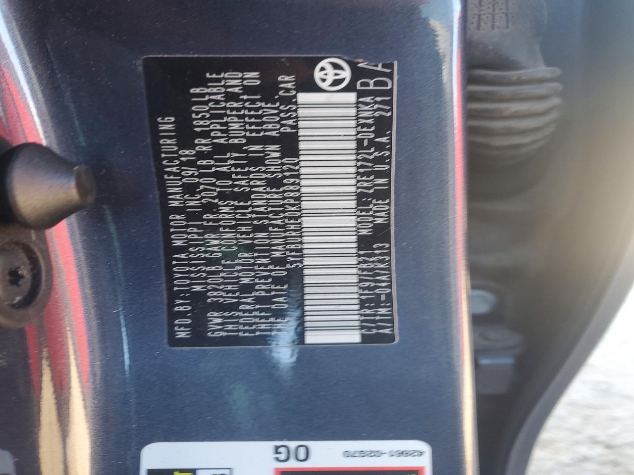 2019 TOYOTA COROLLA