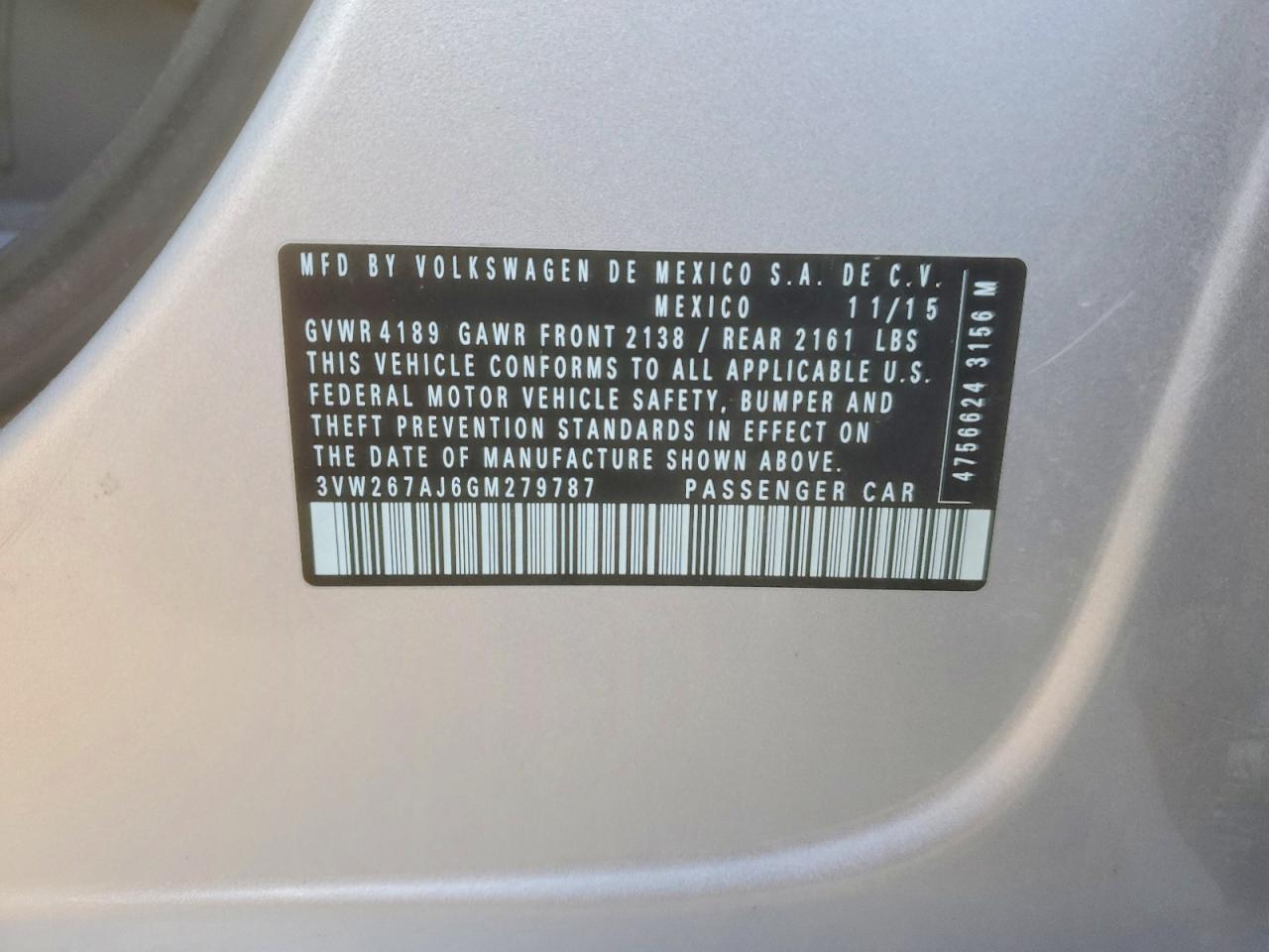 2016 VOLKSWAGEN JETTA