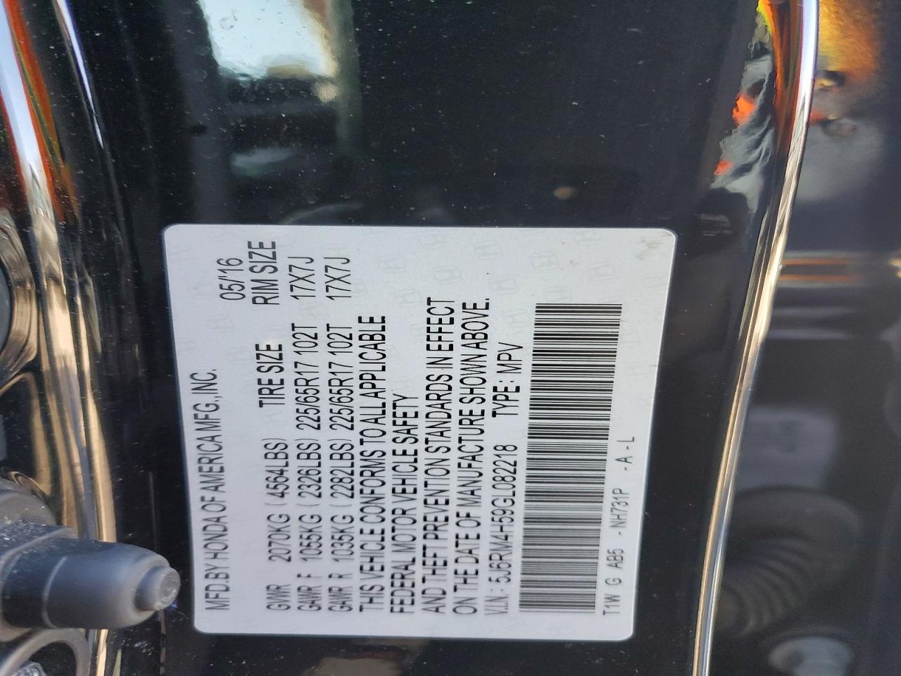 2016 HONDA CR-V
