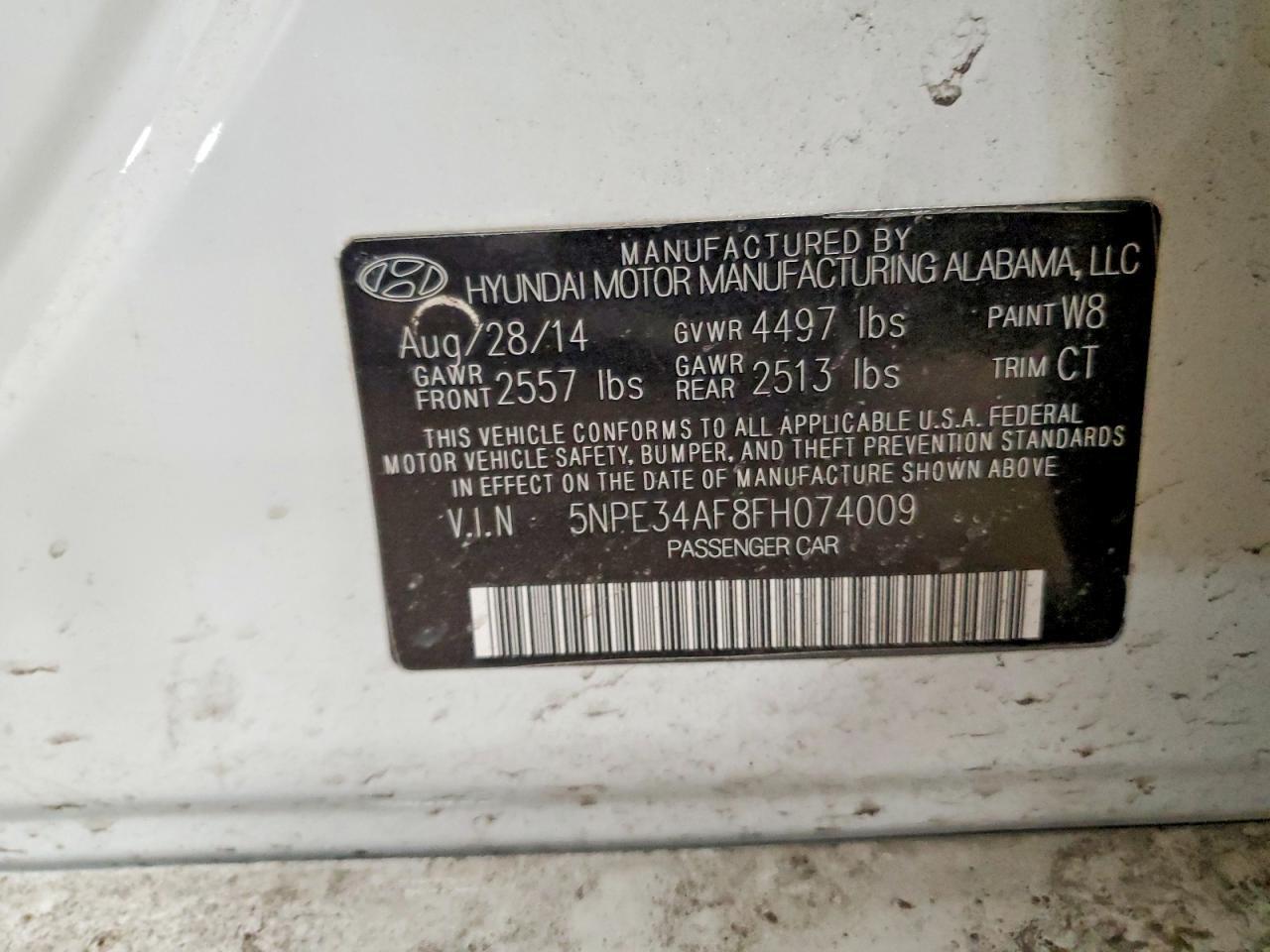 2015 HYUNDAI SONATA