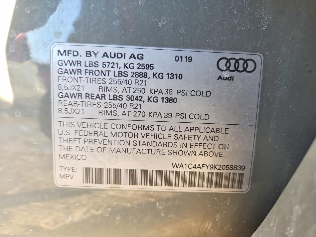 2019 AUDI SQ5