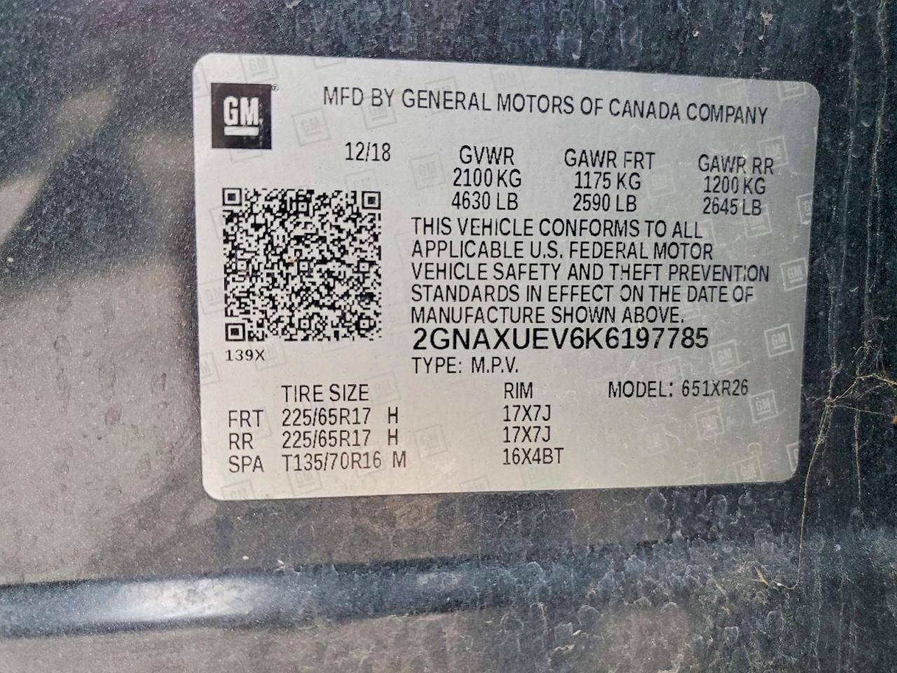2019 CHEVROLET EQUINOX