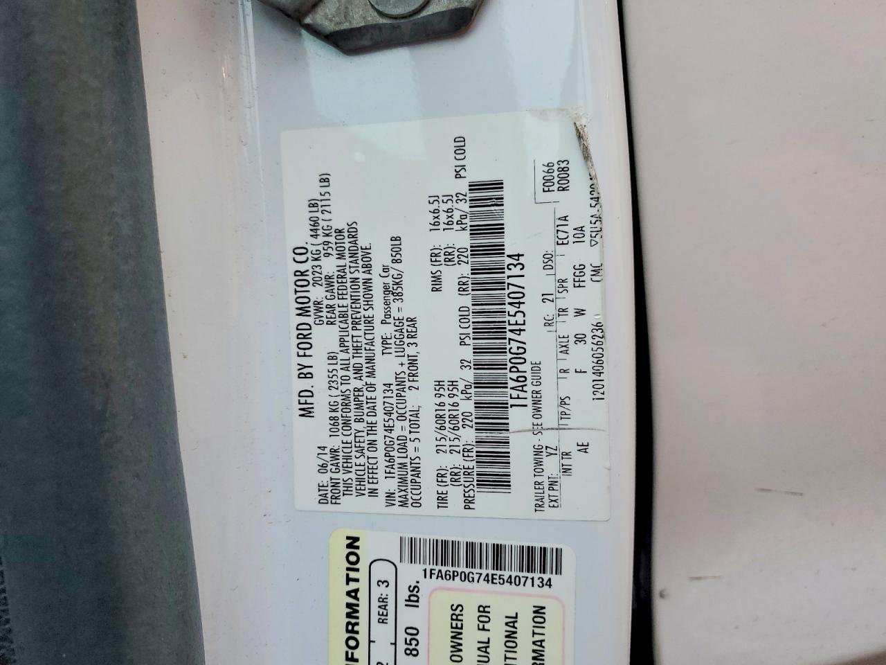 2014 FORD FUSION