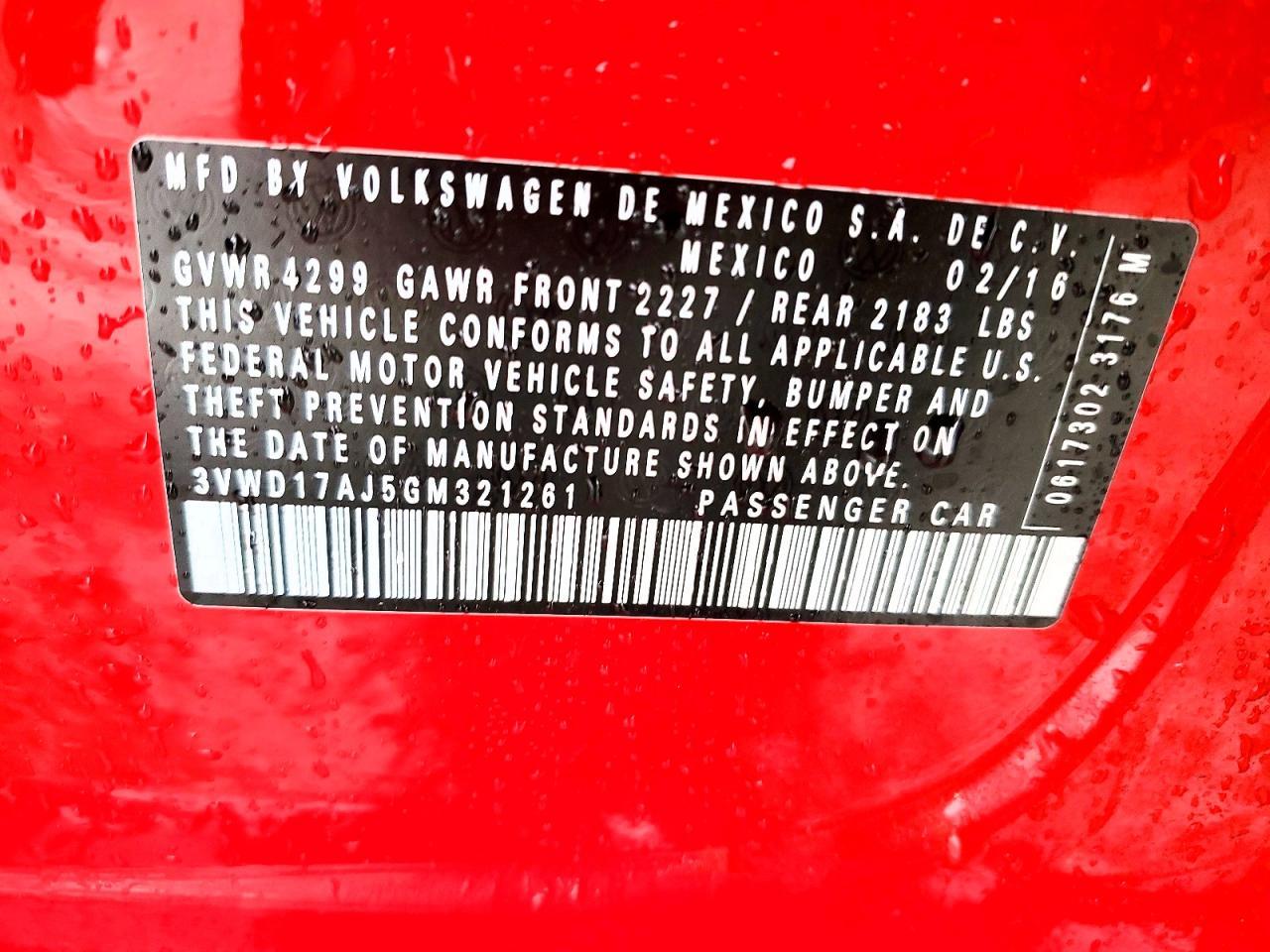 2016 VOLKSWAGEN JETTA