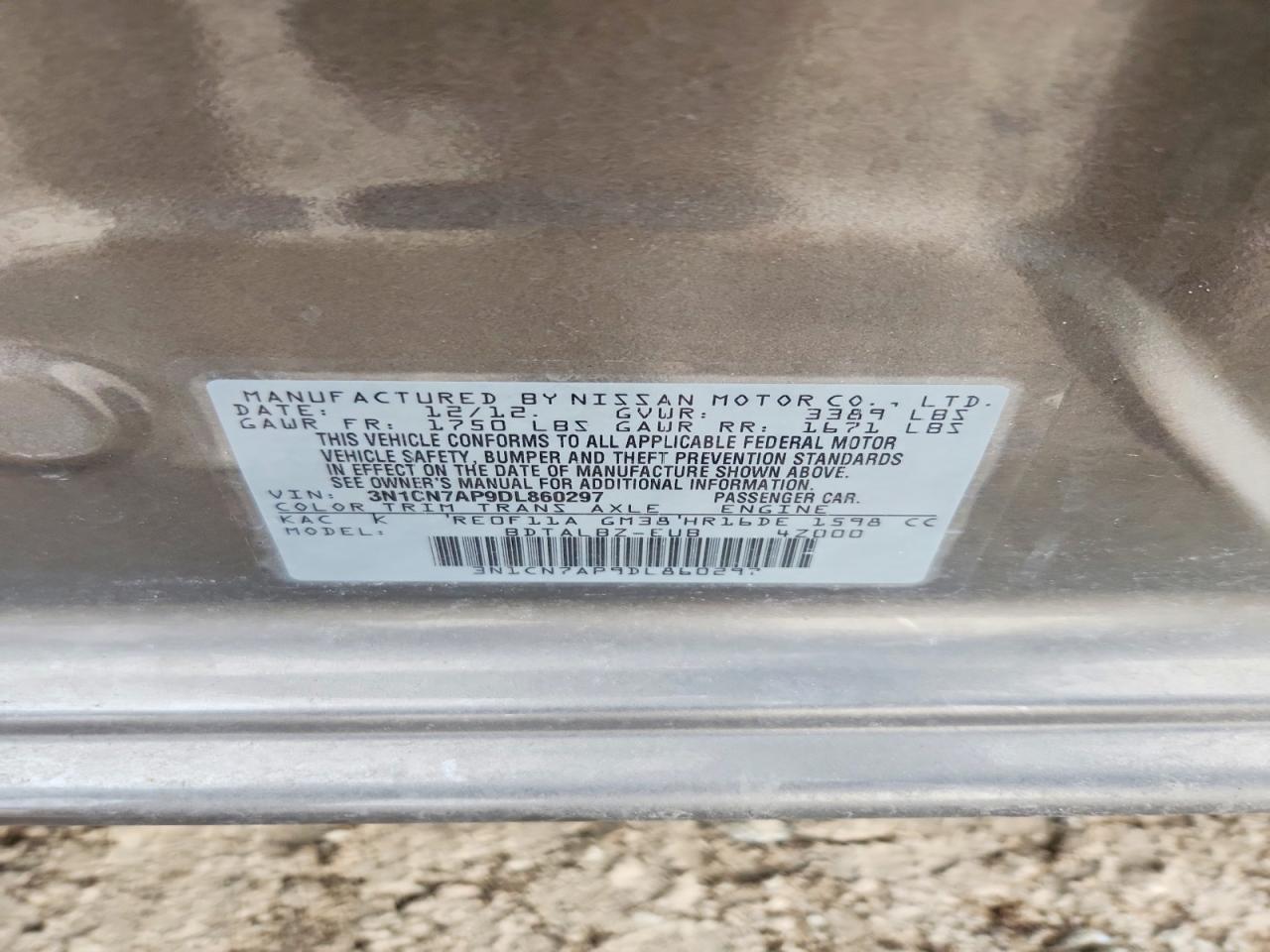 2013 NISSAN VERSA