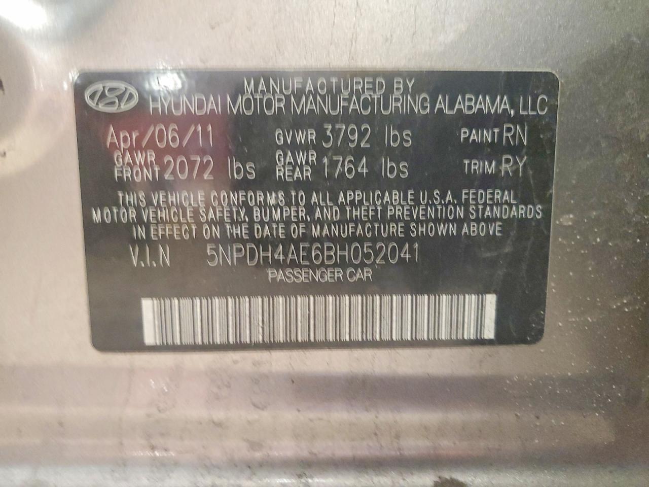 2011 HYUNDAI ELANTRA