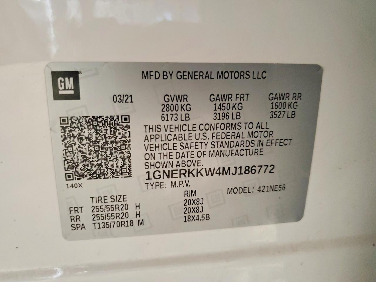 2021 CHEVROLET TRAVERSE