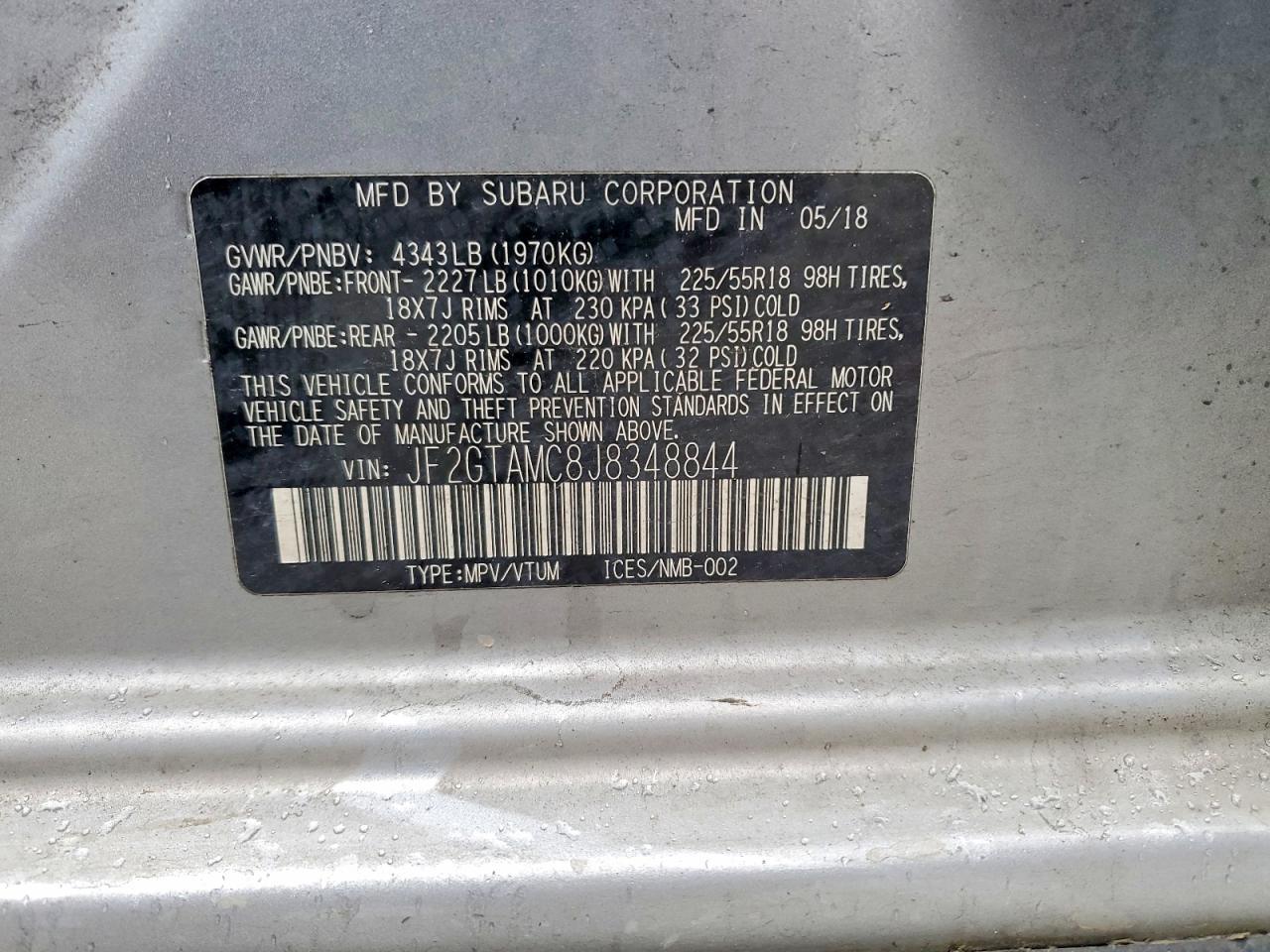 2018 SUBARU Crosstrek