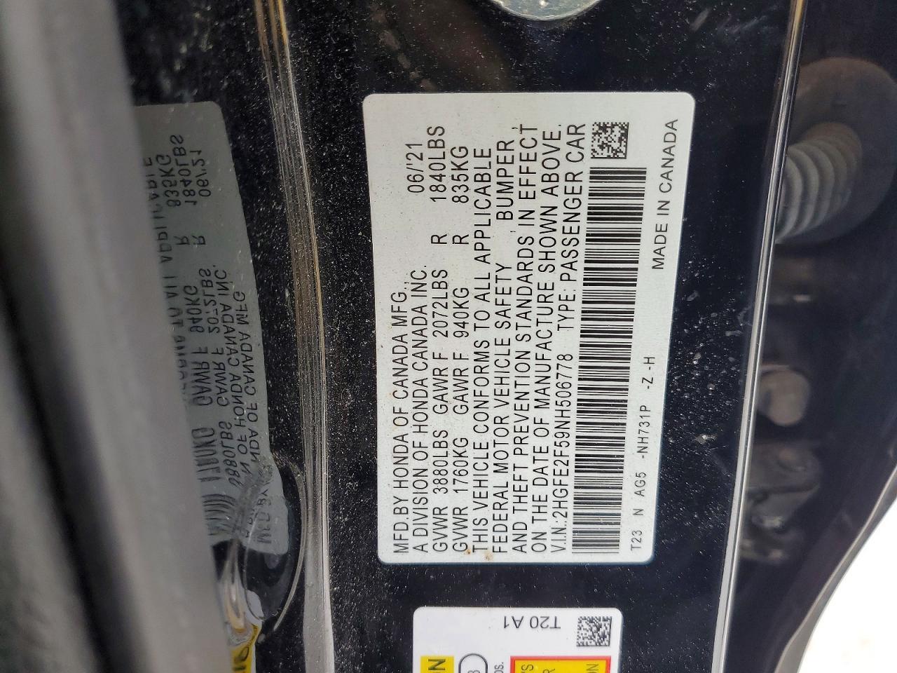 2022 HONDA CIVIC