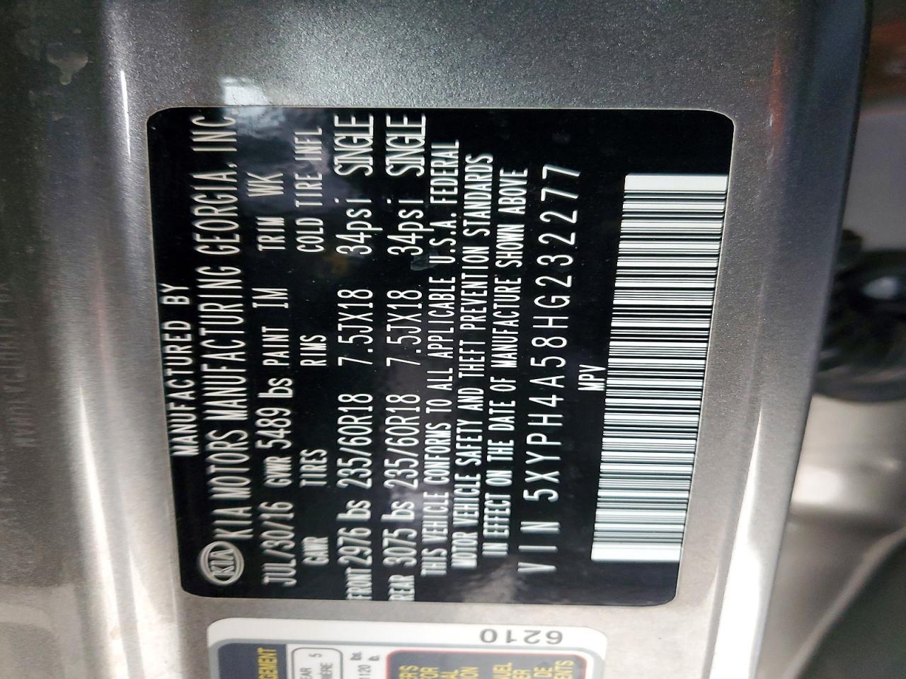 2017 KIA SORENTO