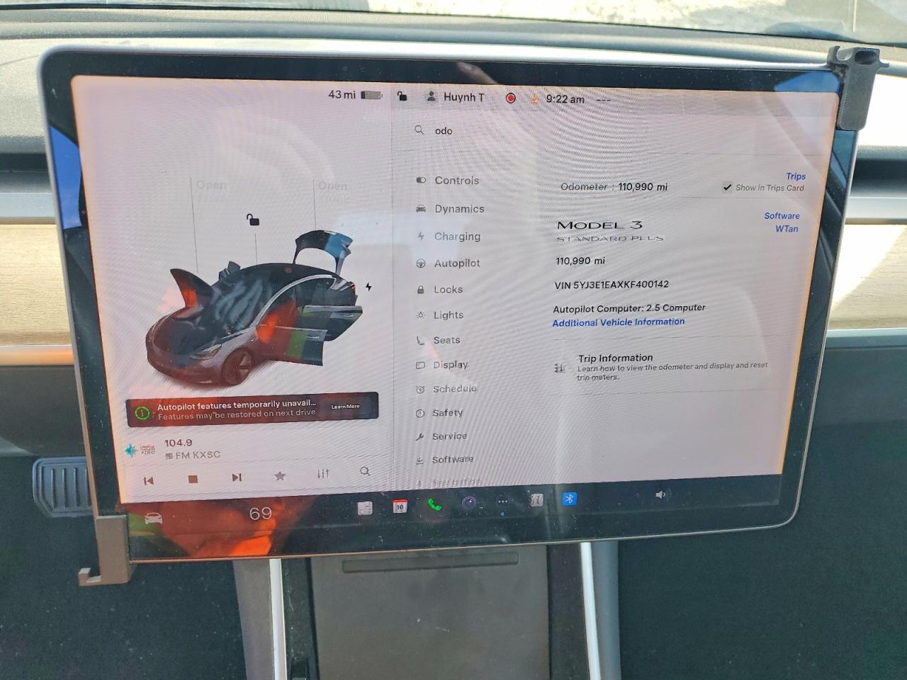 2019 TESLA MODEL 3