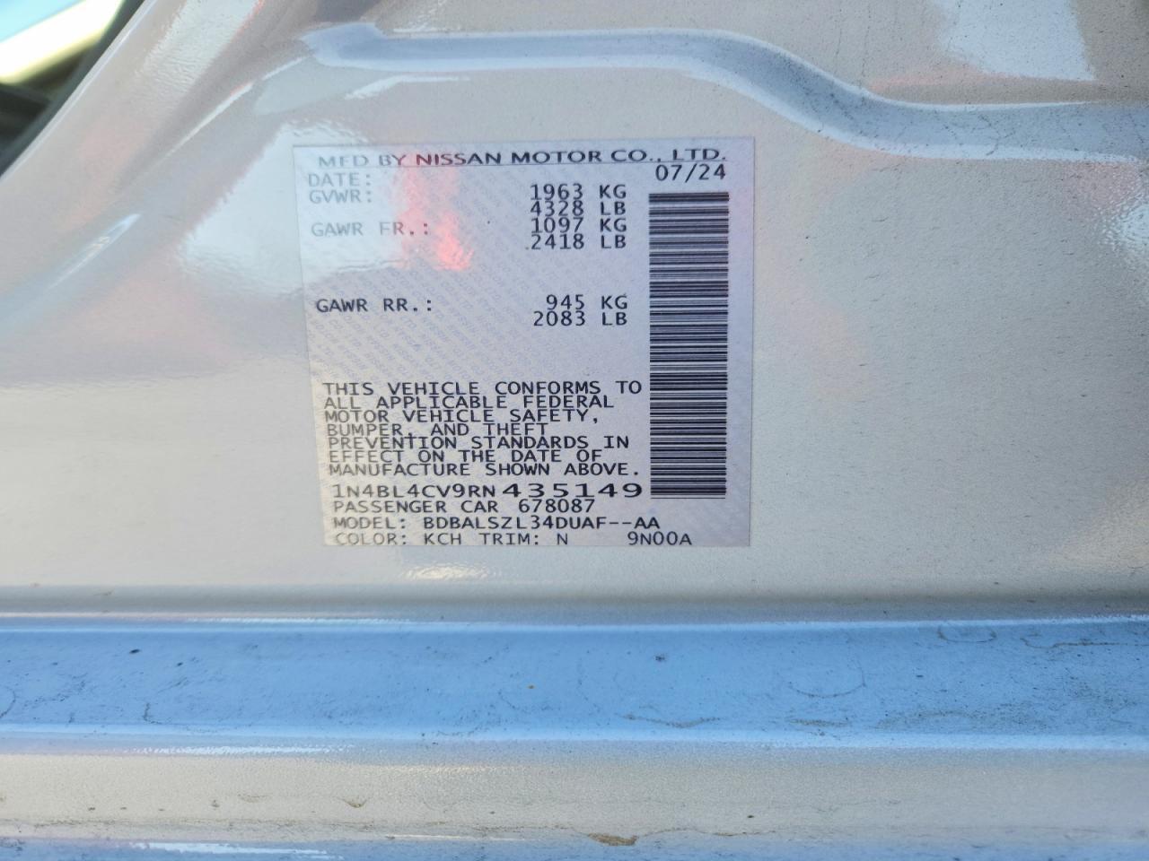 2024 NISSAN ALTIMA