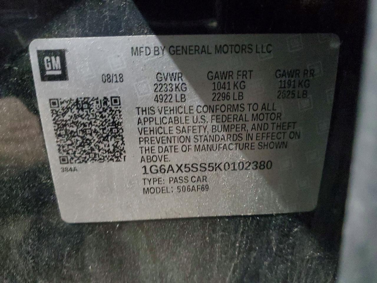 2019 CADILLAC CTS