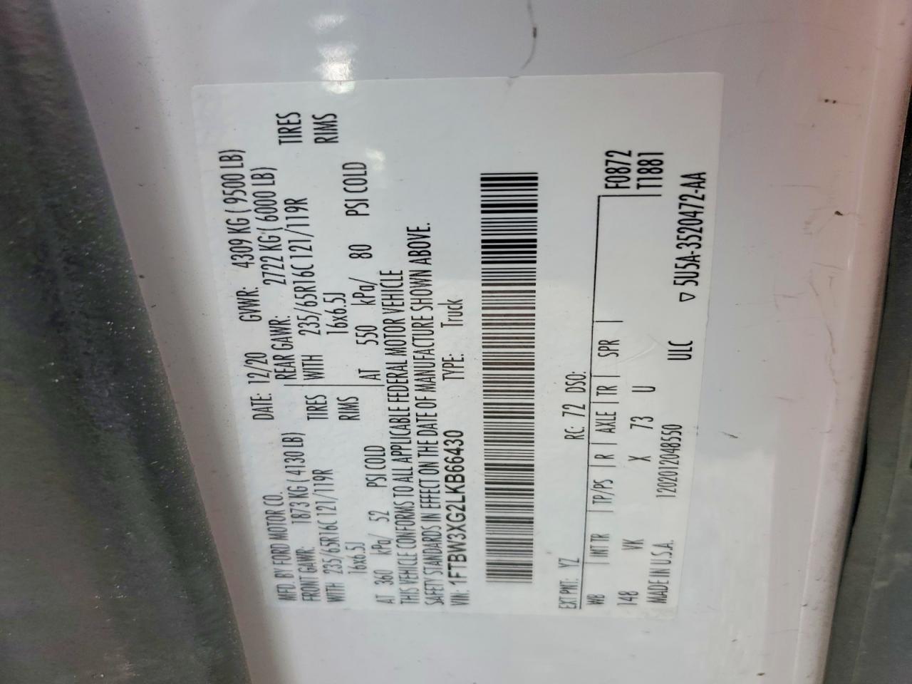 2020 FORD Transit