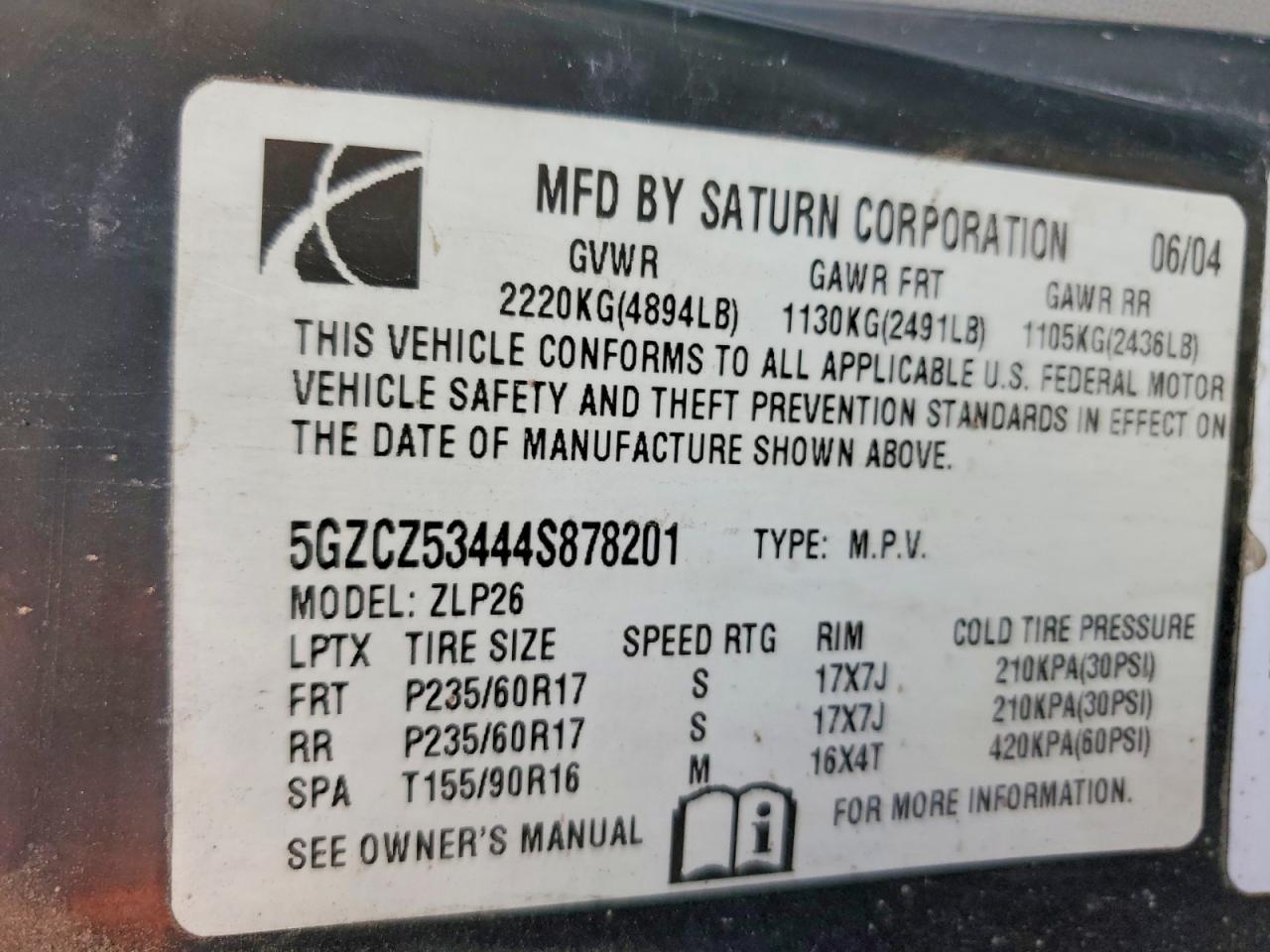 2004 SATURN Vue