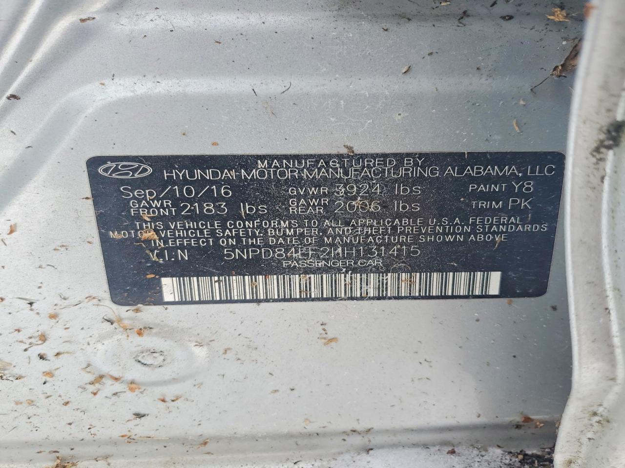 2017 HYUNDAI ELANTRA
