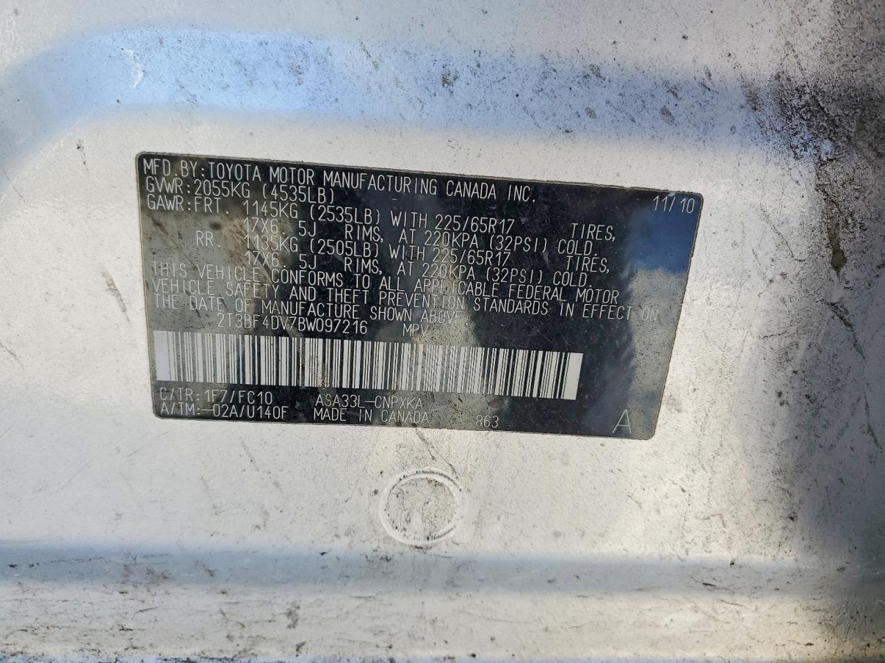 2011 TOYOTA RAV4