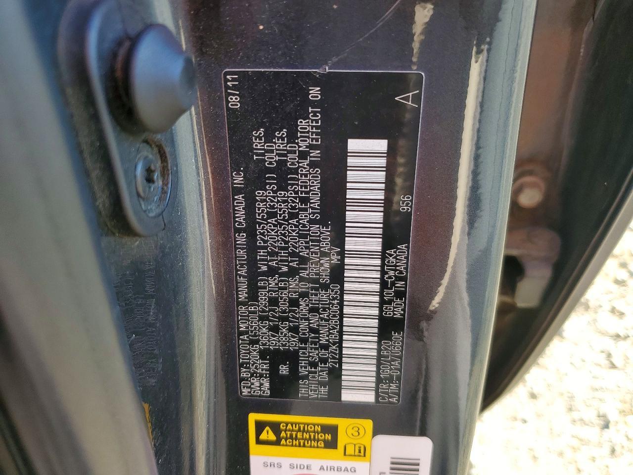 2011 LEXUS RX 350