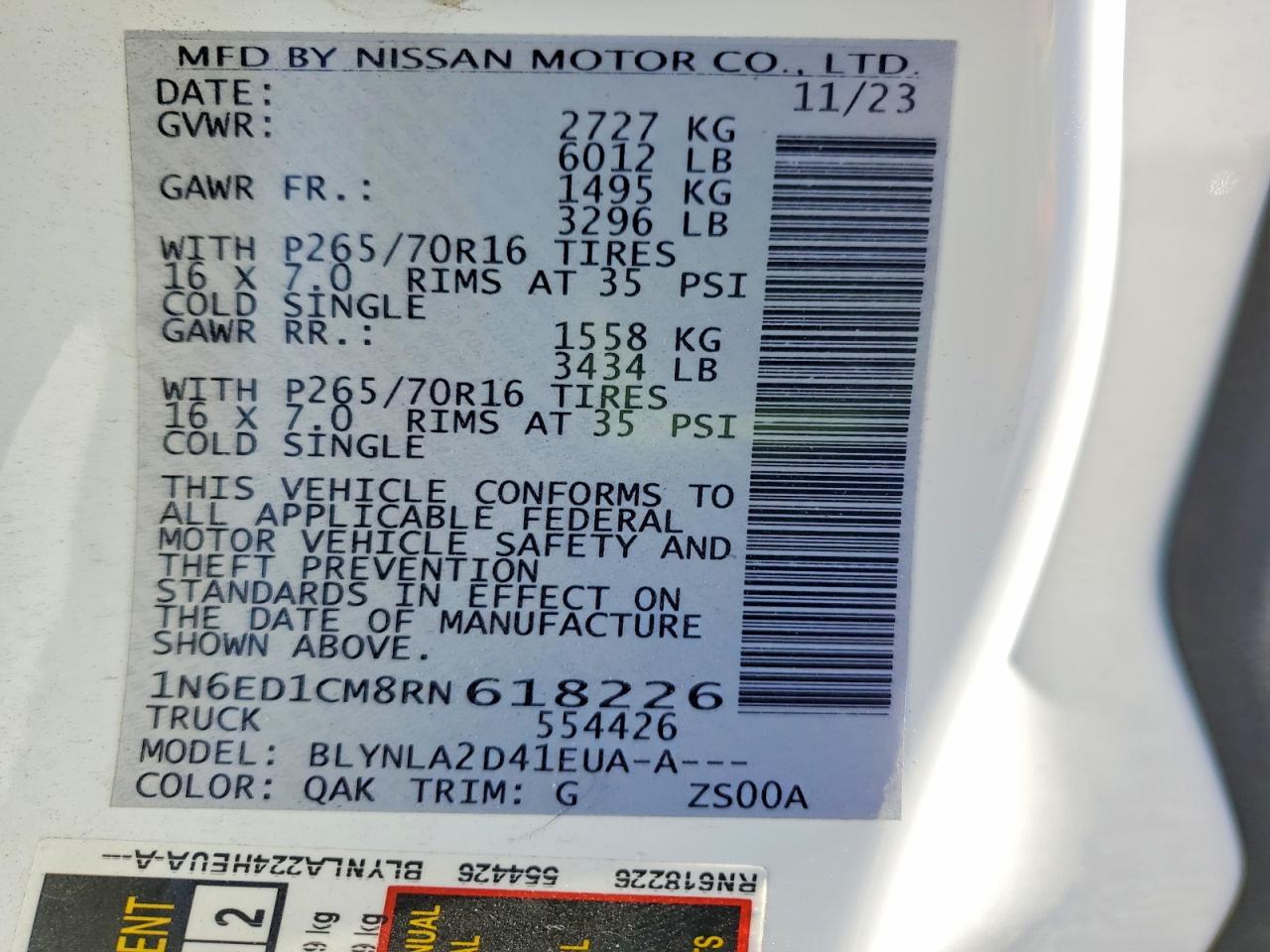 2024 NISSAN Frontier